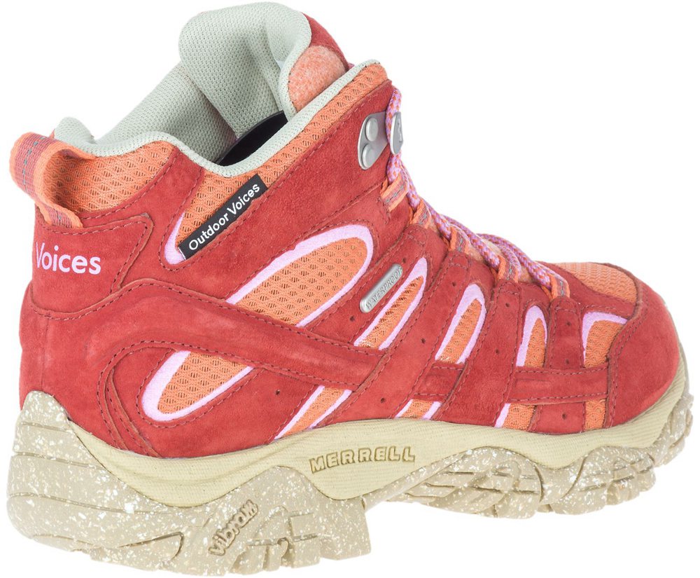 Botas Mujer - Merrell Moab 2 Mid Eco Waterproof X Outdoor Voices - Naranjas - AQPC-78209